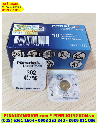 Renata 362 _Pin SR721SW; Pin đồng hồ 1.55v Silver Oxide Renata 362 _Pin SR721SW